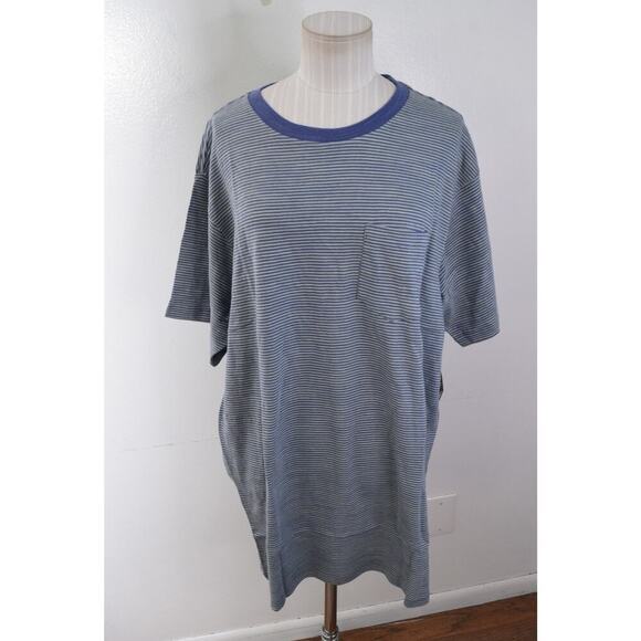 Brixton Mens Hilt Washed S/S T Shirt Blue Green Pine XL New Knit - Picture 1 of 5